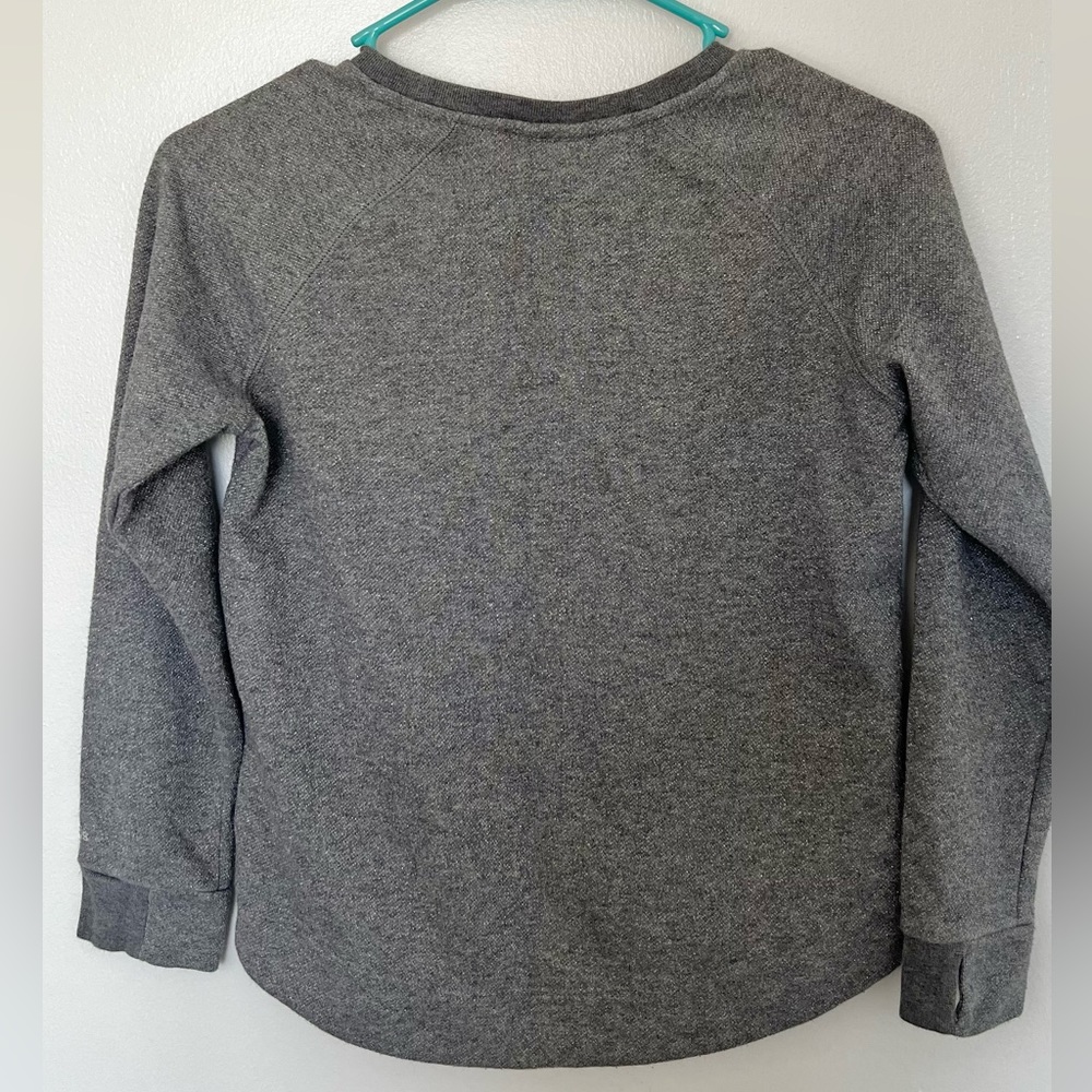 Gray Adidas Girls Sweatshirt - Picture 3 of 3